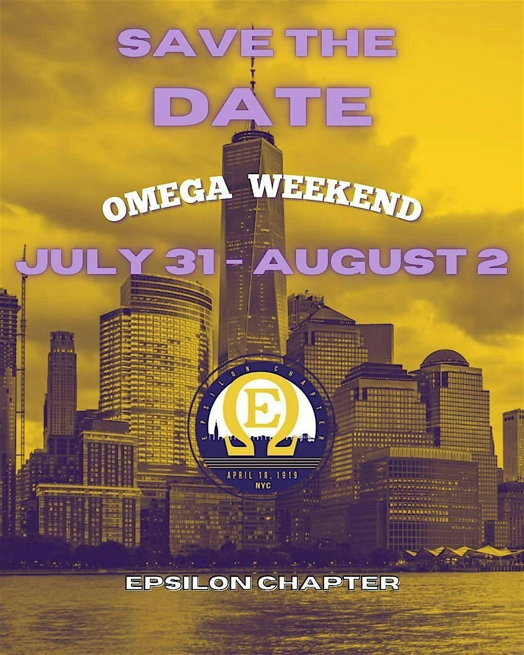 Epsilon Chapter’s Omega Weekend, 31 July | Event in New York | AllEvents