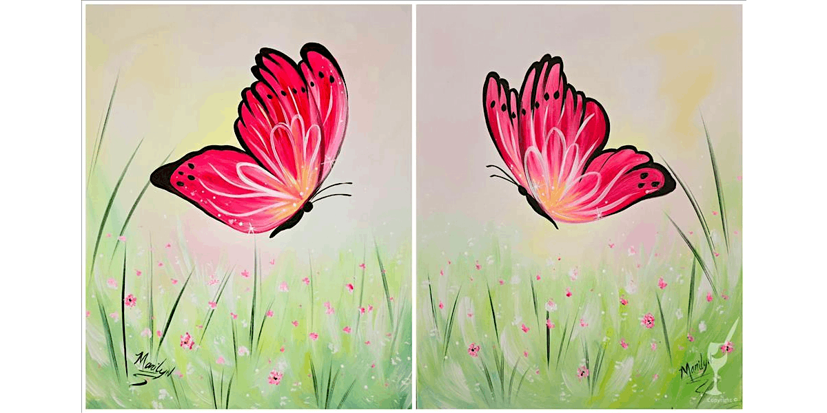 Playful Butterflies - Paint and Sip in Houston | Classpop!™, 2 August | Event in Pearland | AllEvents