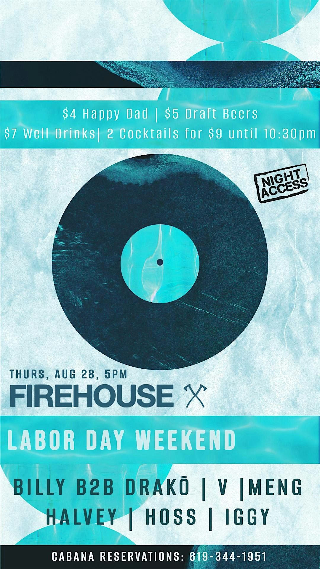 LABOR DAY Weekend• Firehouse Thursdays • Aug 28th 5pm-close, 28 August | Event in San Diego | AllEvents