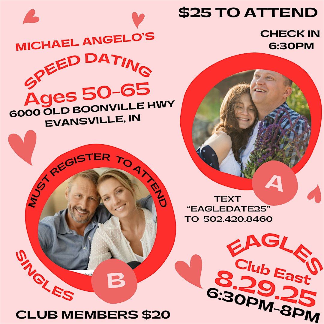 50+ shades of single and grey Speed Dating Event, 29 August | Event in Evansville | AllEvents