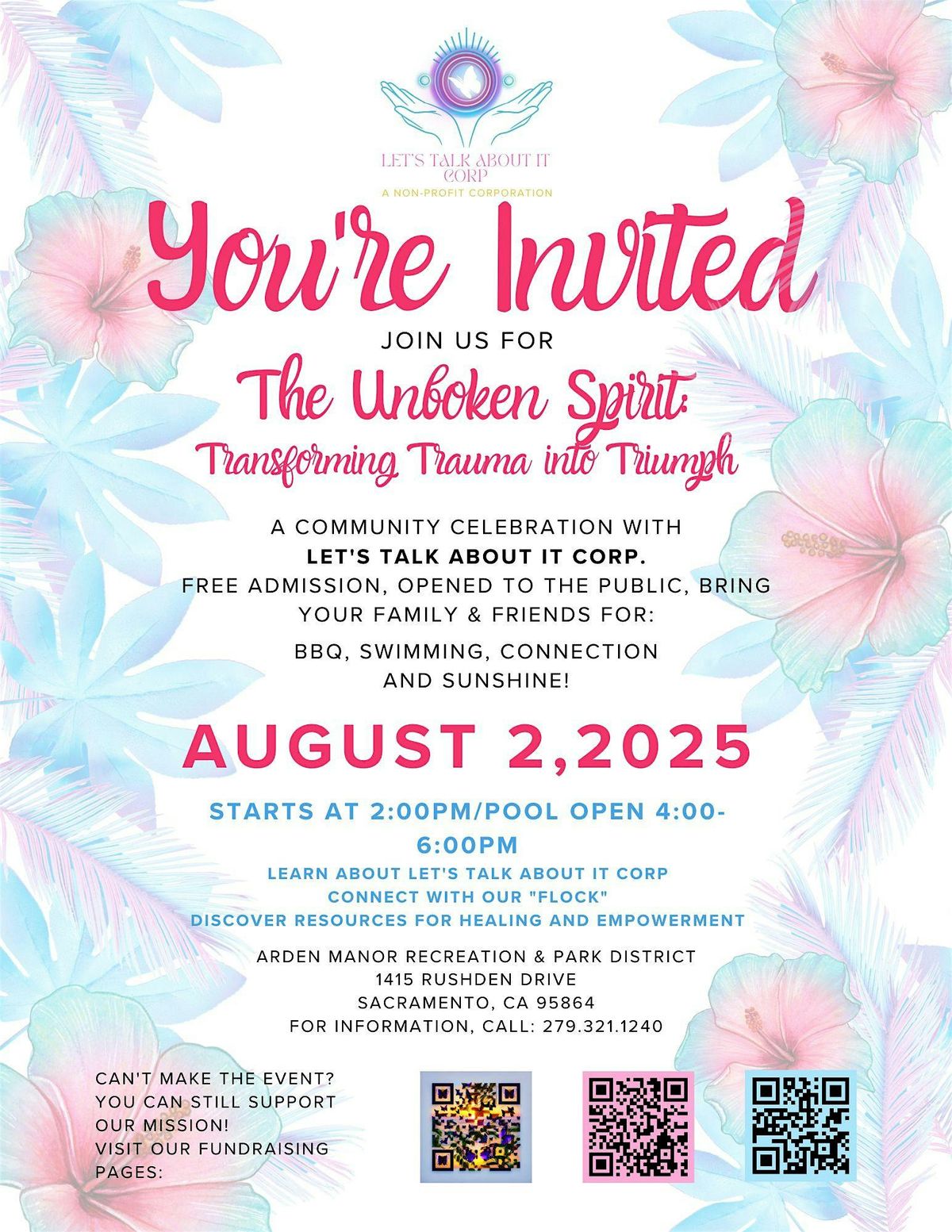 The Unbroken Spirit: Transforming Trauma into Community Fundraiser!, 2 August | Event in Sacramento | AllEvents