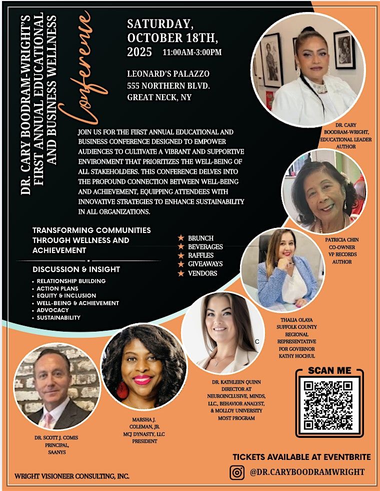 Dr. Cary Boodram-Wright's  1st Annual Educational & Business Wellness Conf., 18 October | Event in Great Neck