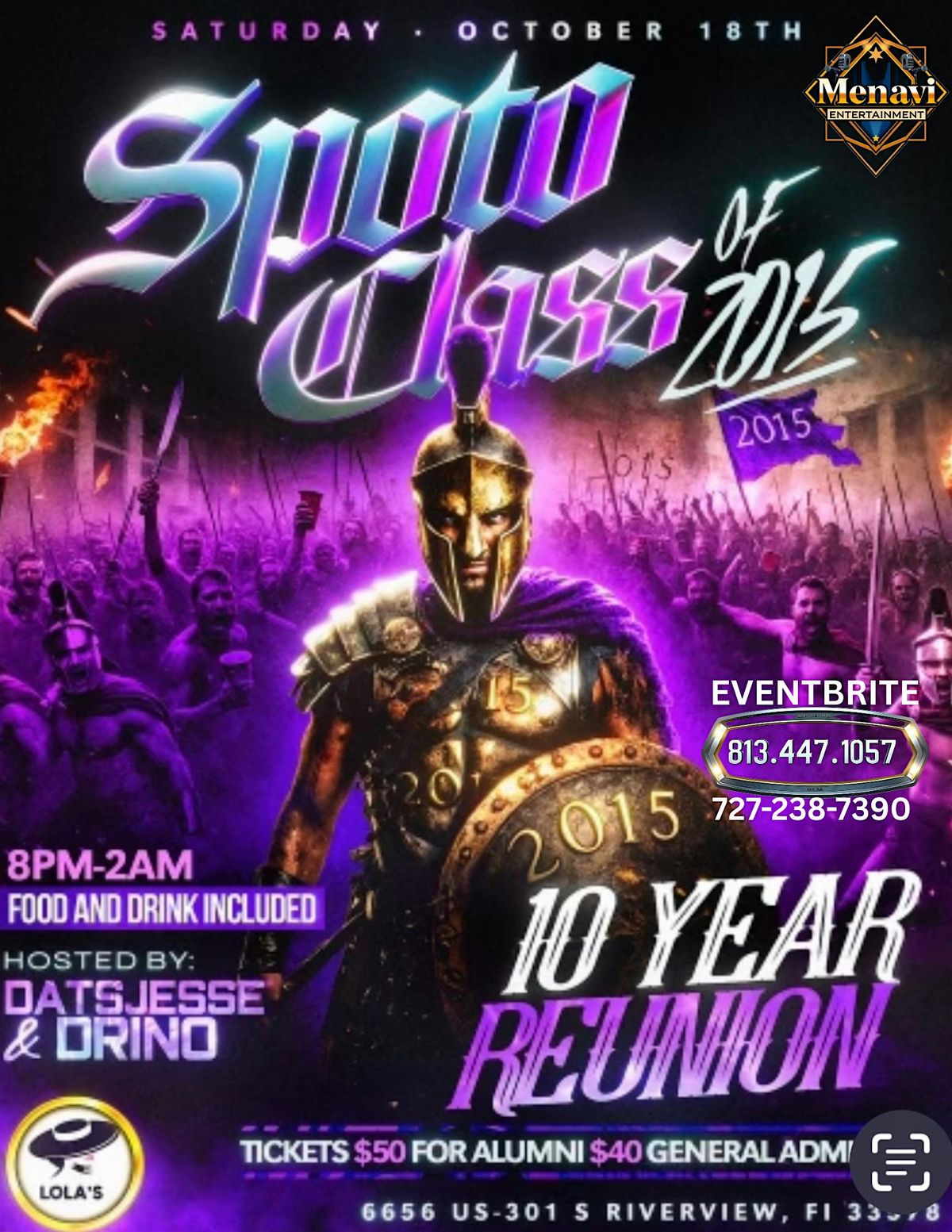 Spoto High Class of 2015- 10 Year Reunion, 18 October | Event in Riverview | AllEvents