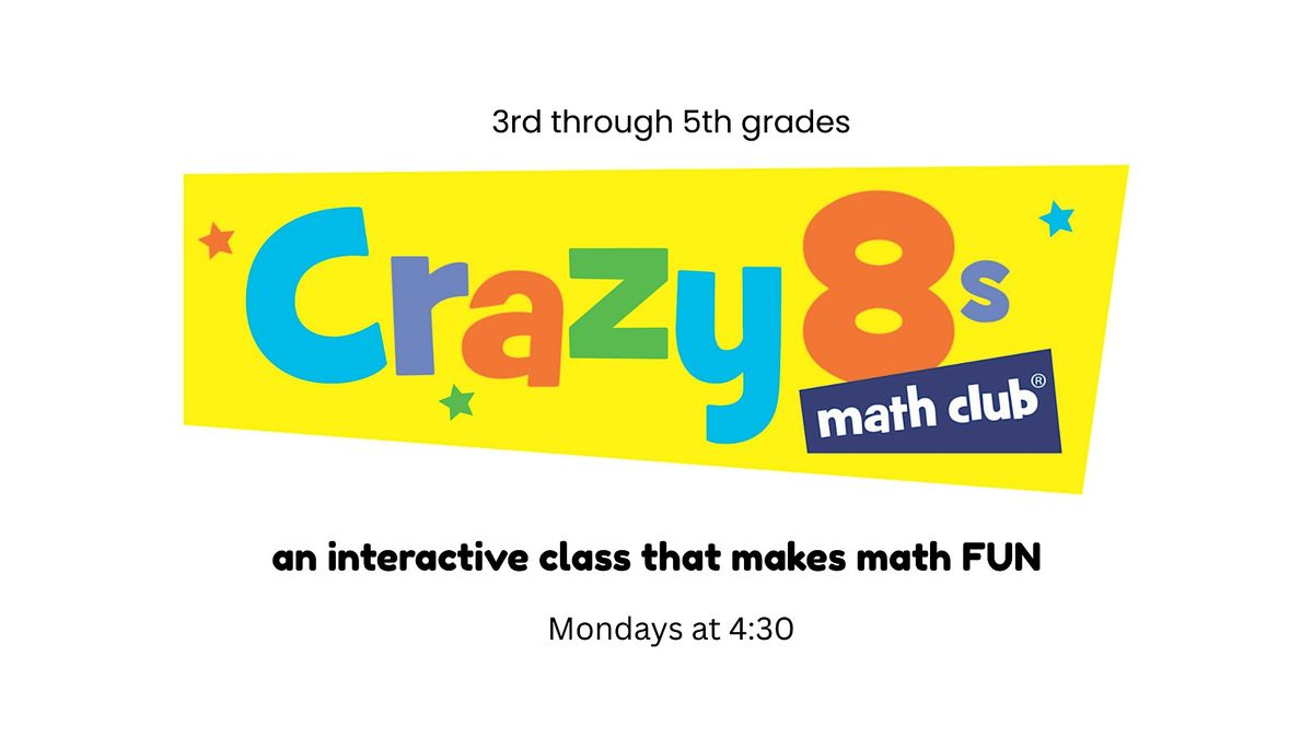 Crazy 8s Math Club (3rd-5th grade) | Event in Mustang | AllEvents