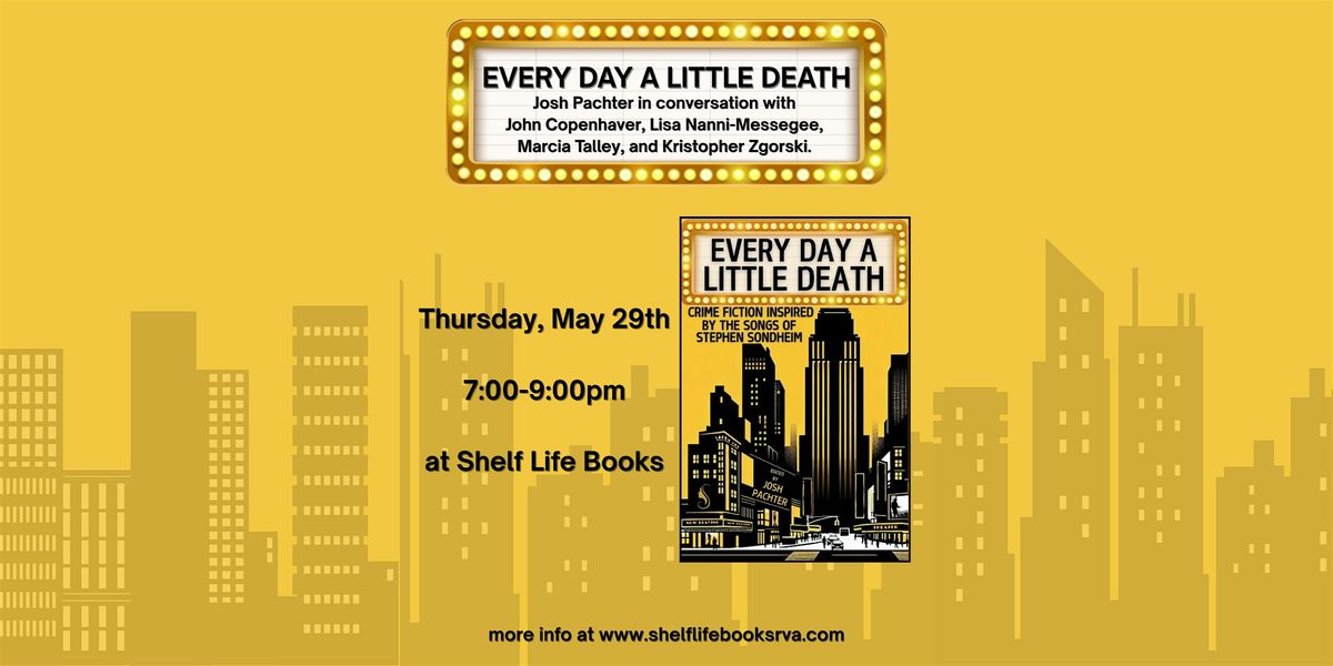 Every Day a Little Death Author Event, 29 May | Event in Richmond | AllEvents