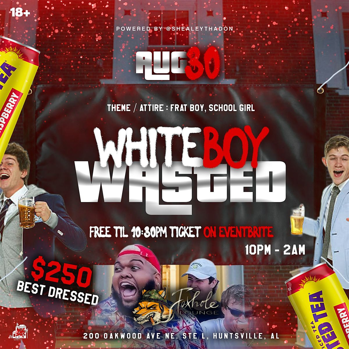 White Boy Wasted, 30 August | Event in Huntsville | AllEvents