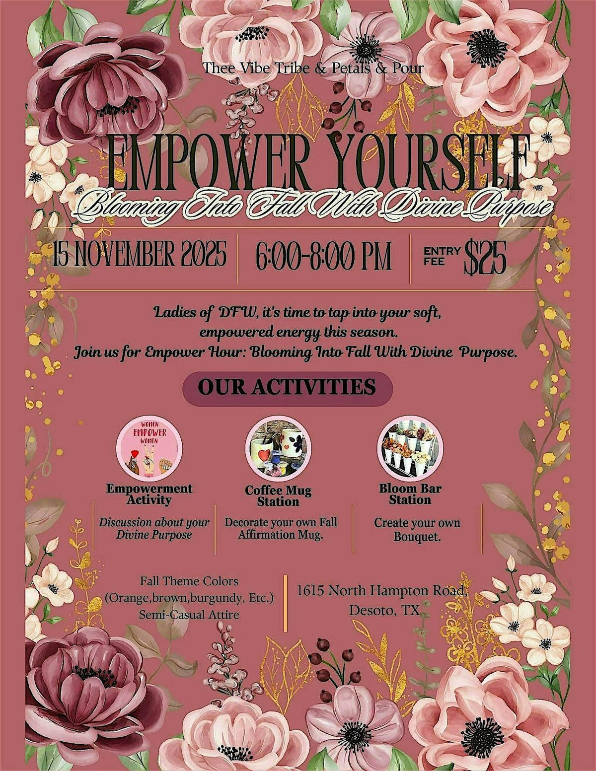 Blooming Into Fall With Divine Purpose | Event in DeSoto | AllEvents