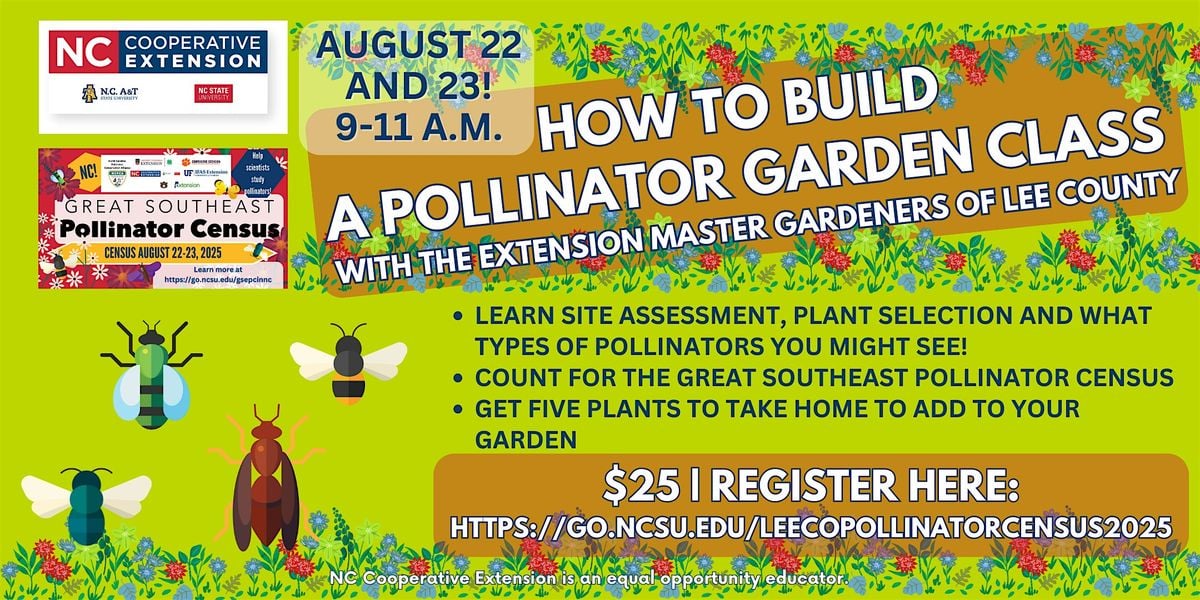 How to Create a Pollinator Garden Workshop, 23 August | Event in Sanford | AllEvents