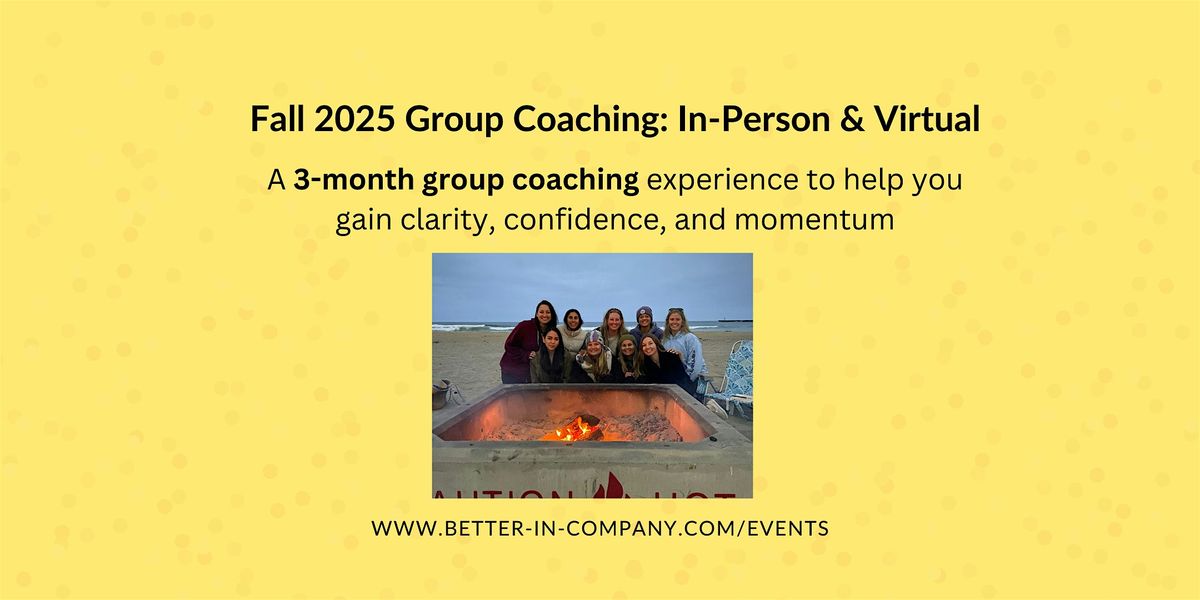 Fall 2025 Group Coaching: In-Person & Virtual, 1 October | Event in San Diego | AllEvents