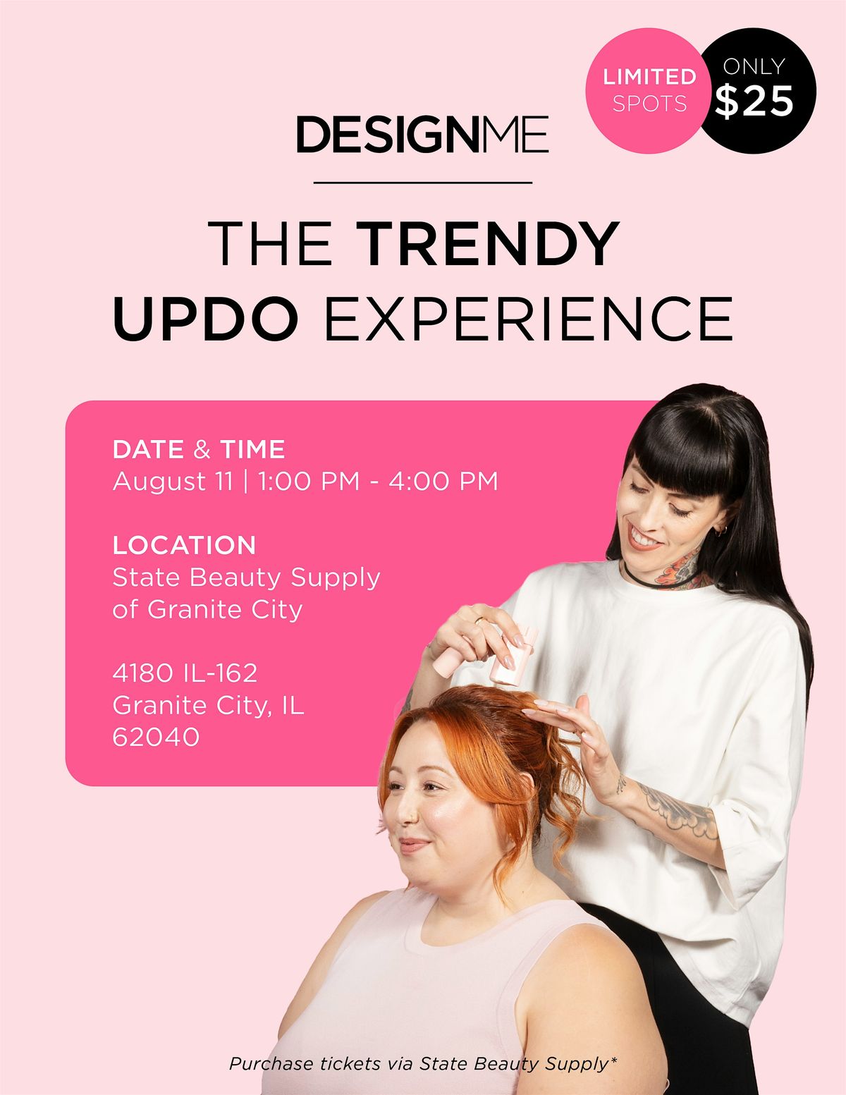 Design.Me: The Trendy Updo Experience, 11 August | Event in Granite City | AllEvents