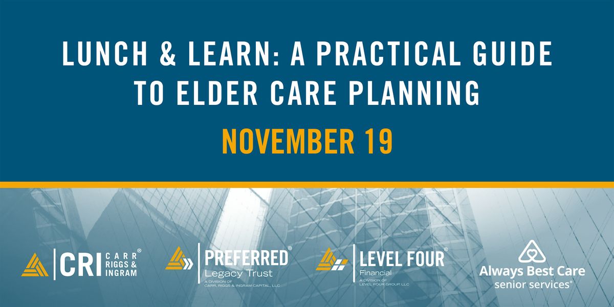 Lunch & Learn: A Practical Guide to Elder Care Planning, 19 November | Event in Shreveport | AllEvents