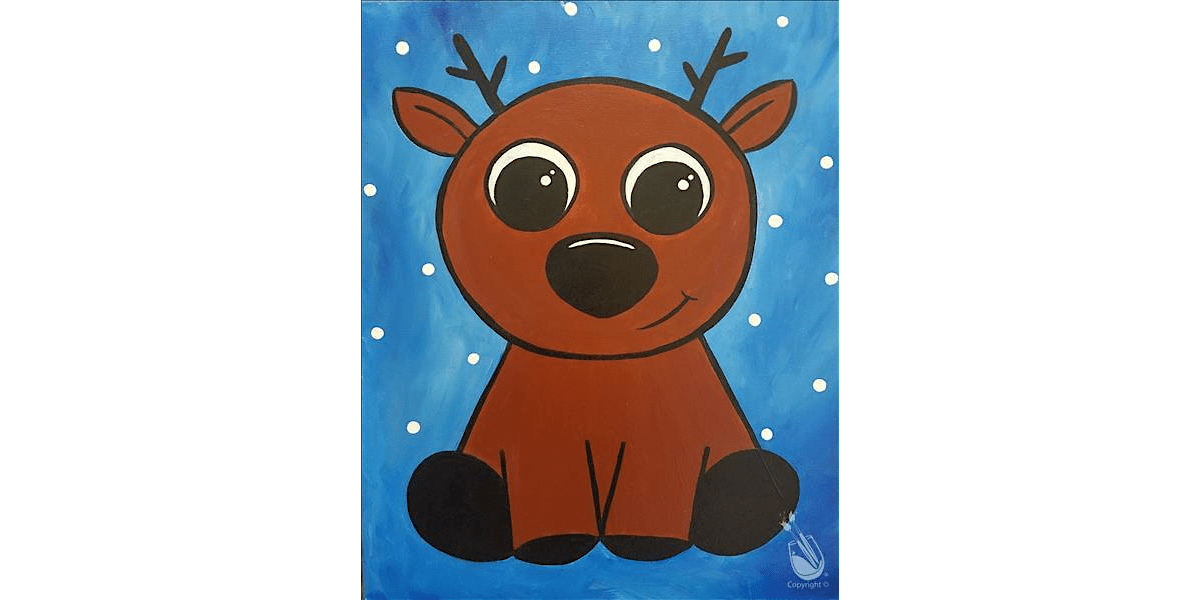 Adorable Baby Reindeer - Paint and Sip in Austin | Classpop!™, 22 December | Event in Austin | AllEvents