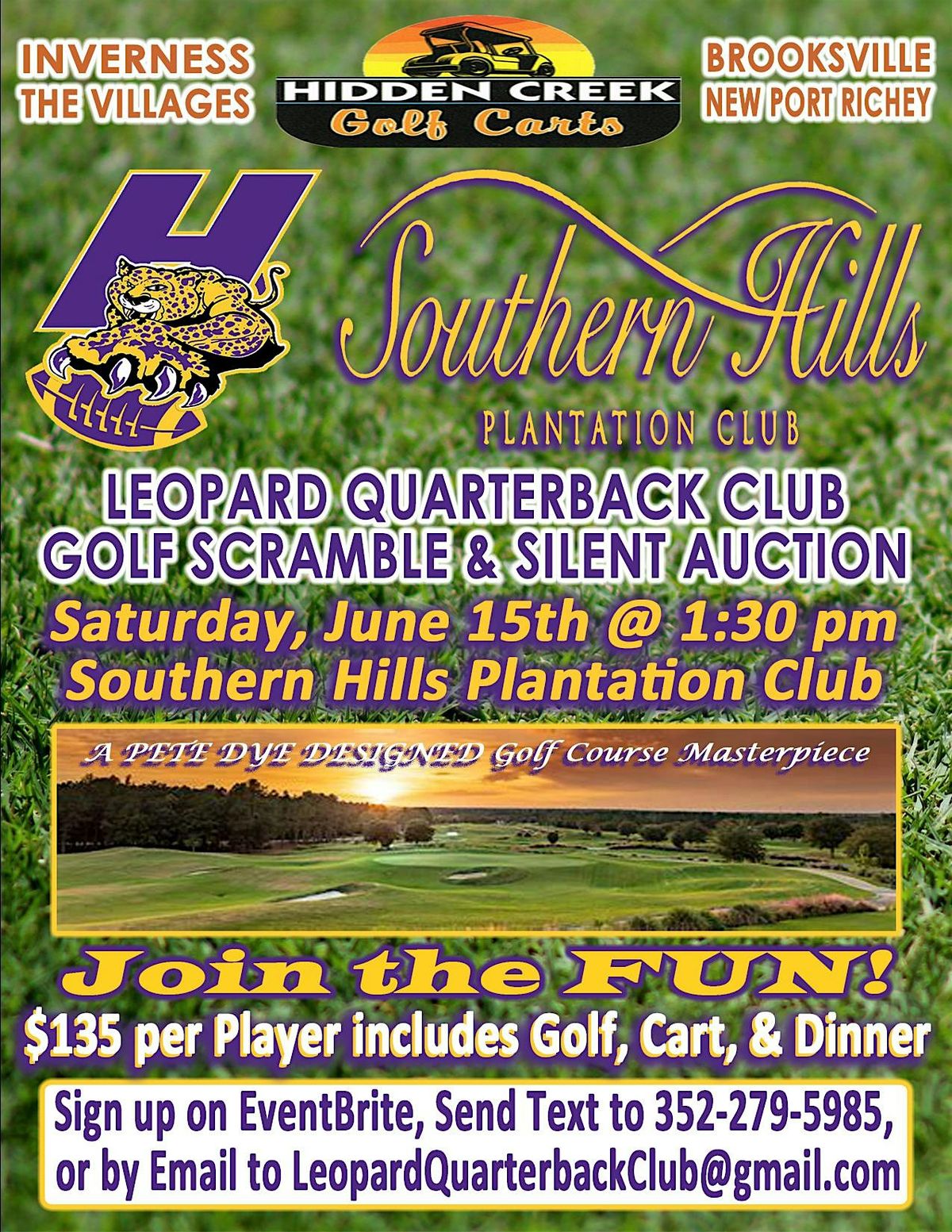 2025 Leopard Quarterback Club Golf Scramble & Silent Auction, 21 June | Event in Brooksville | AllEvents