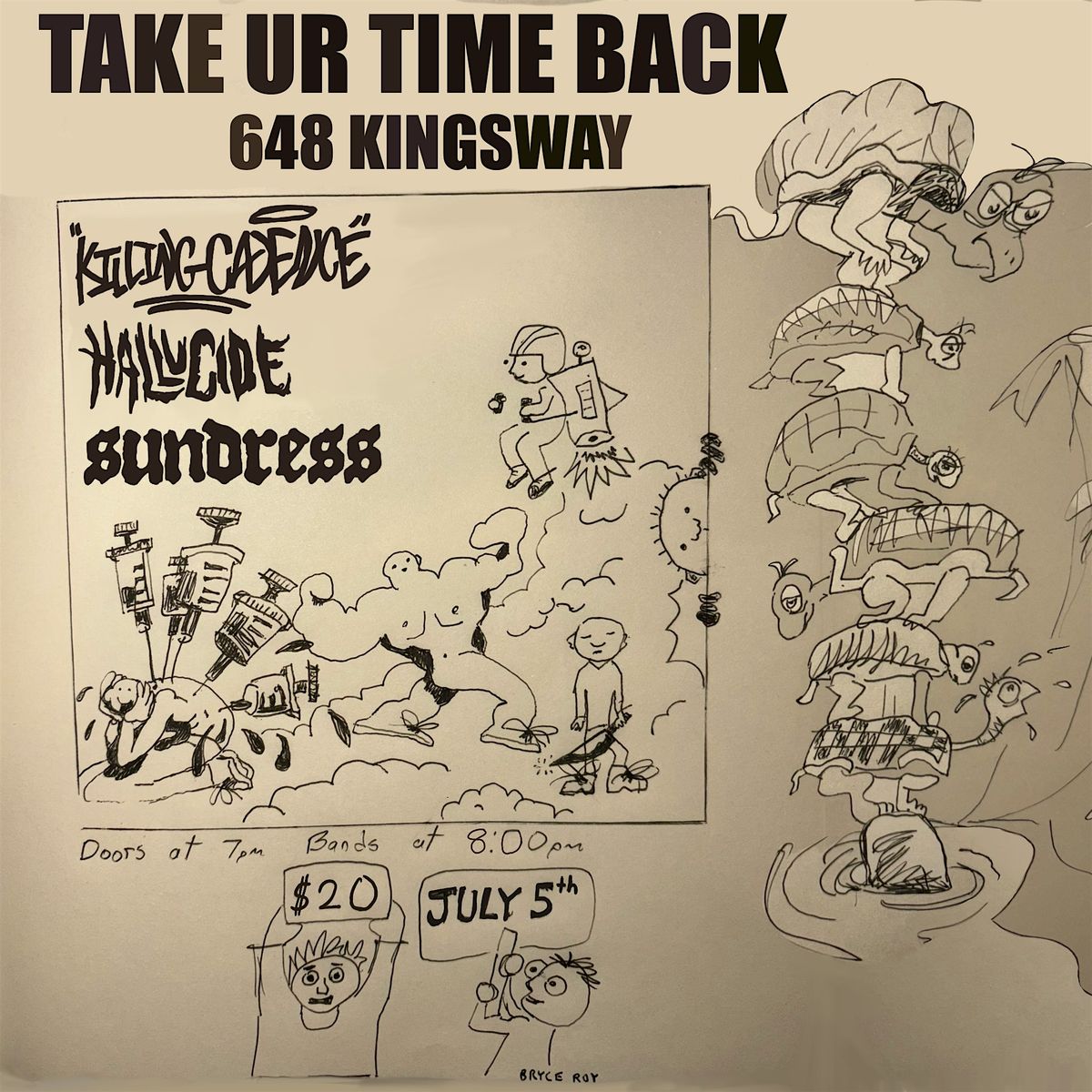 Killing Cadence, Hallucide, Sundress - Take Your Time, 5 July | Event in Vancouver | AllEvents