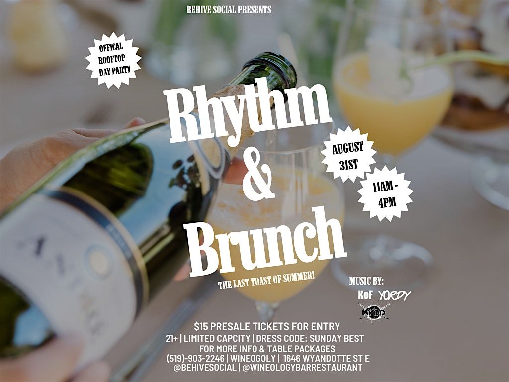 Rythm & Brunch - The last toast to summer !, 31 August | Event in Windsor | AllEvents