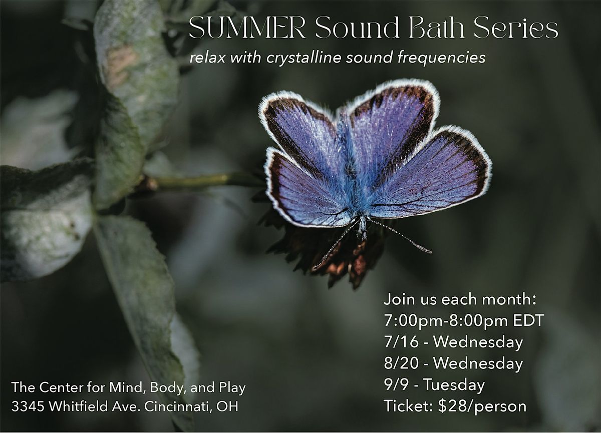 Summer Sound Bath Series - August, 20 August | Event in Cincinnati | AllEvents