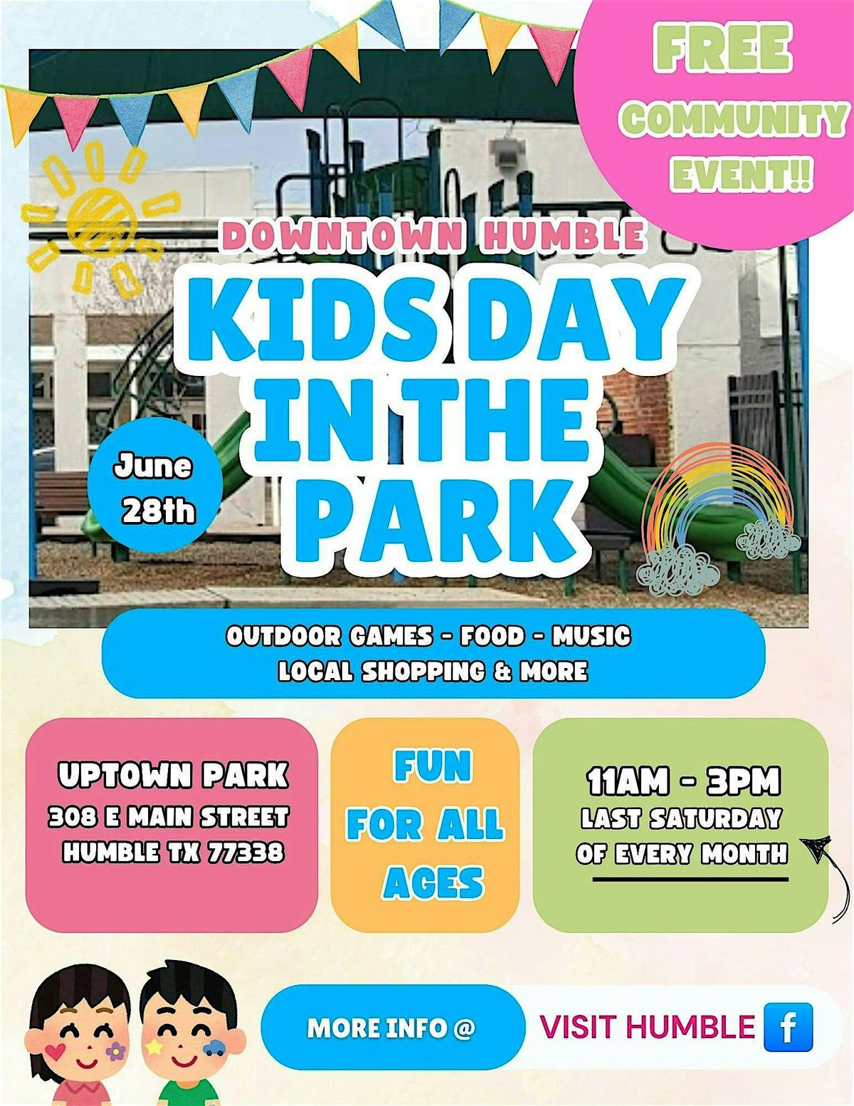 KIDS DAY IN THE PARK PRESENTED BY BRIGHTSPEED FIBER INTERNET- JUNE, 28 June | Event in Humble | AllEvents