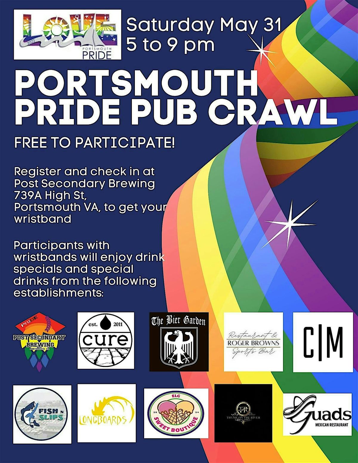 Portsmouth Pride Pub Crawl, 31 May | Event in Portsmouth | AllEvents