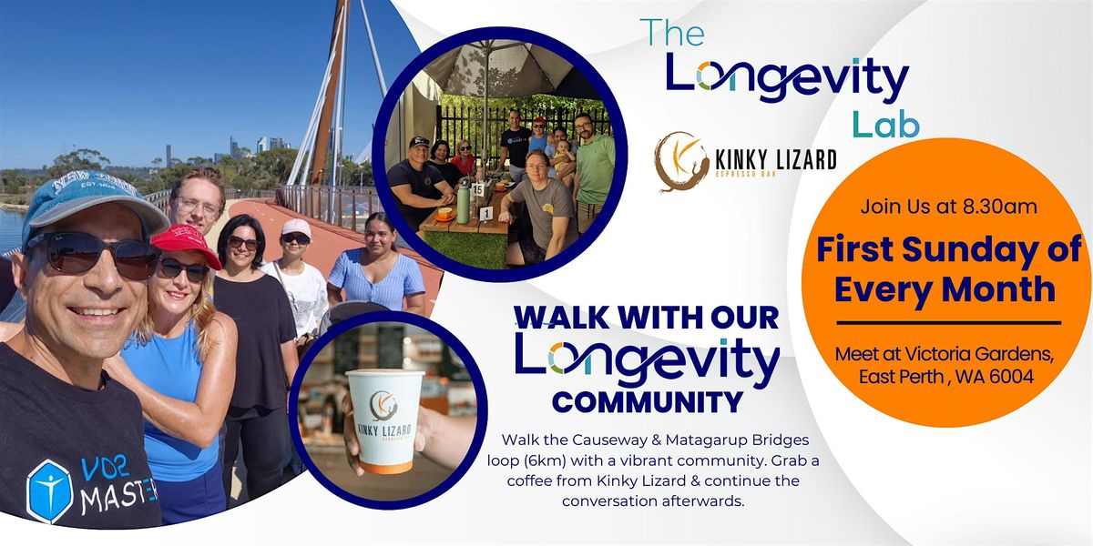 Longevity Community Walk - September 6km loop, 7 September | Event in East Perth | AllEvents