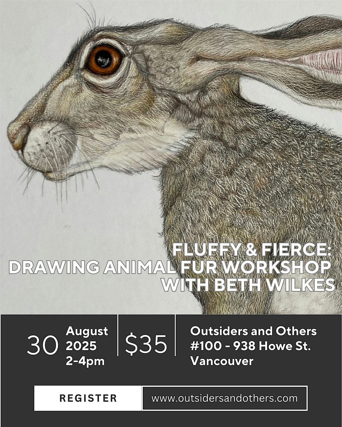 Fluffy and Fierce: Drawing Animal Fur and Other Techniques with Beth Wilkes, 30 August | Event in Vancouver