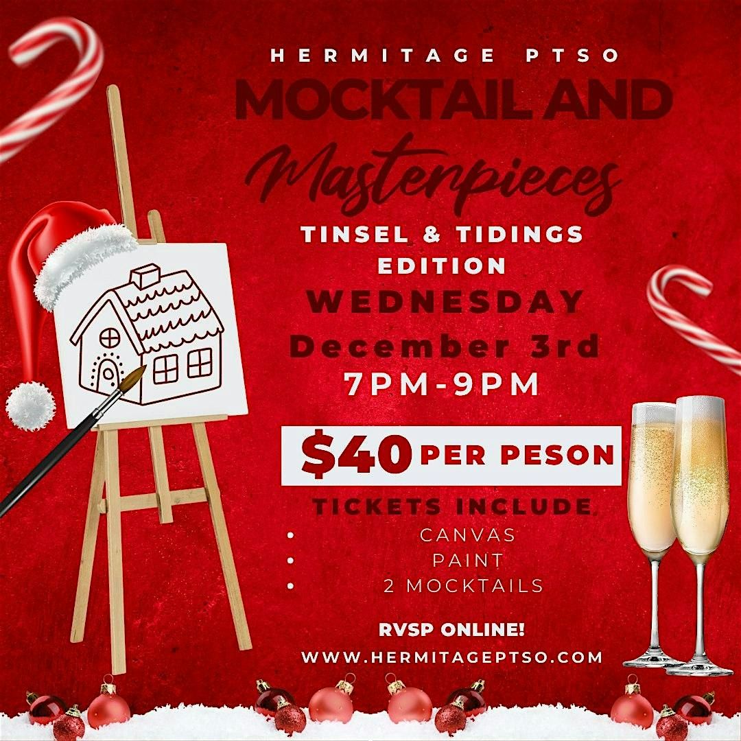 Mocktails & Masterpieces: Tinsel & Tidings Edition, 3 December | Event in Henrico | AllEvents