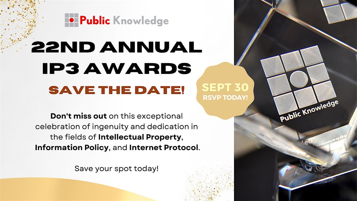 22nd Annual IP3 Awards, 30 September | Event in Washington | AllEvents