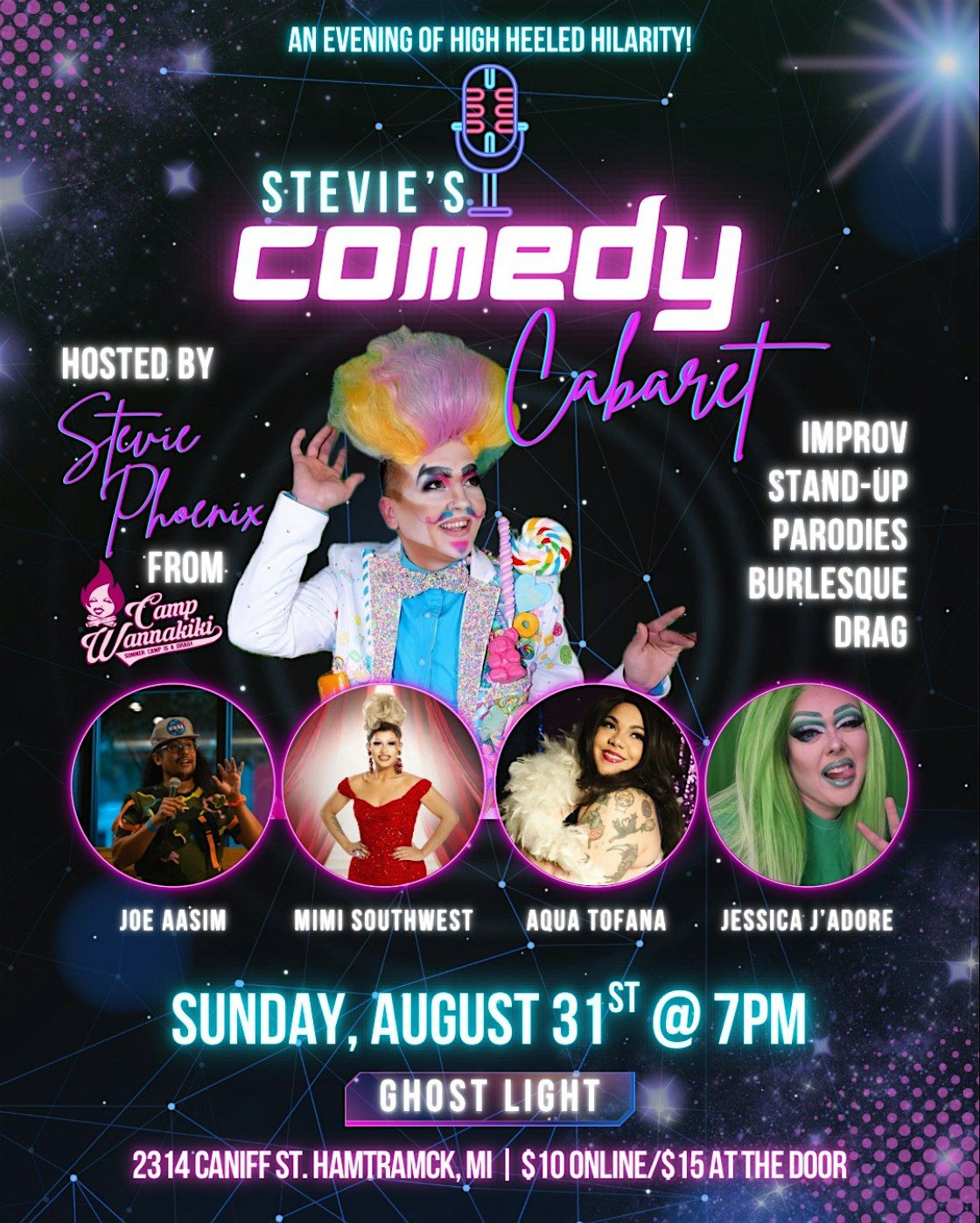 Stevie’s Comedy Cabaret @ Ghost Light, 31 August | Event in Hamtramck | AllEvents