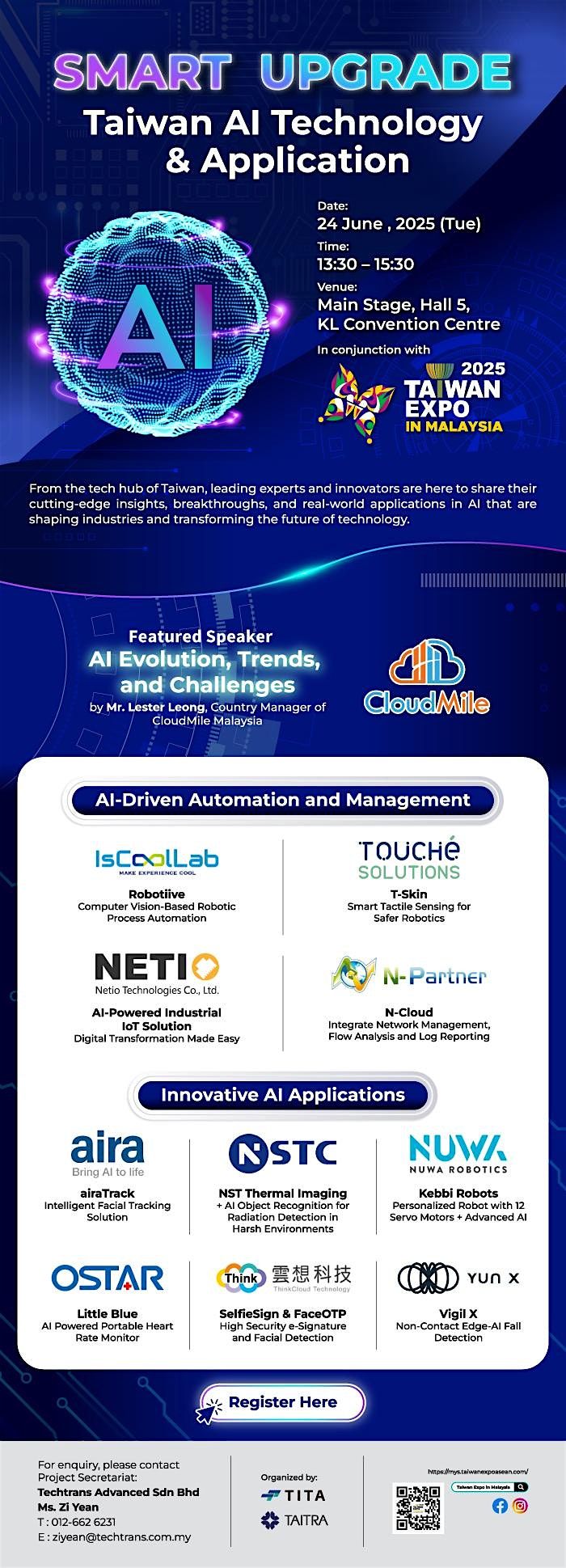 Smart Upgrade: Taiwan AI Technology & Application, 24 June | Event in Kuala Lumpur | AllEvents