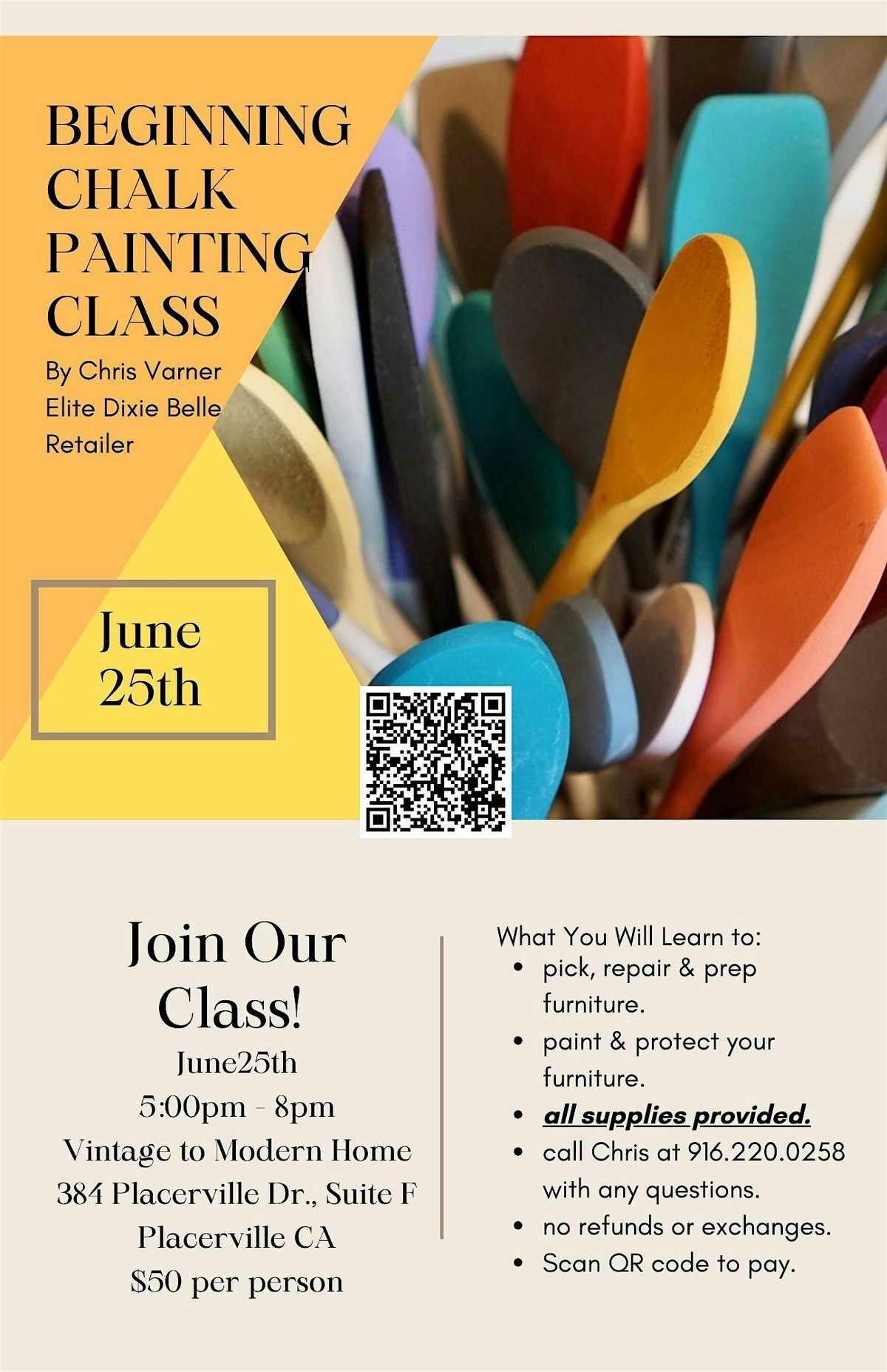 Beginning Chalk Painting Class, 25 June | Event in Placerville | AllEvents
