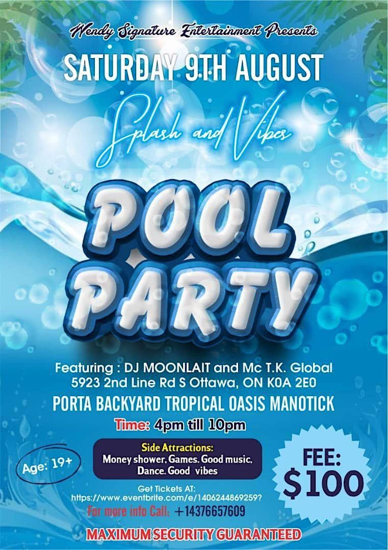 Splash and Vibes Pool Party, 9 August | Event in Ottawa | AllEvents