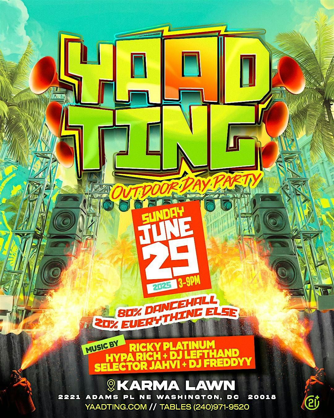 YAAD TING feat ZIDII + JETTI ( 80% DANCEHALL 20% EVERYTHING ELSE, 29 June | Event in Washington | AllEvents