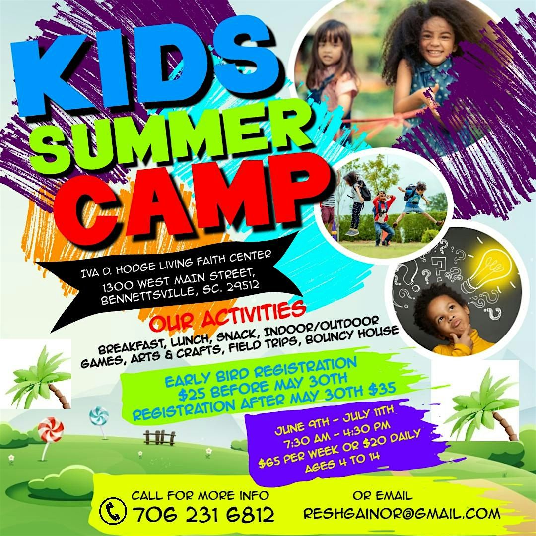 Kid's Summer Camp, 9 June | Event in Bennettsville | AllEvents