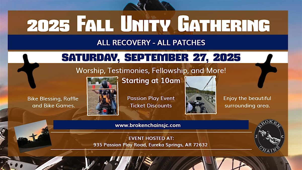 Fall Unity Gathering 2025 hosted by Broken Chains JC, 25 September | Event in Eureka Springs | AllEvents