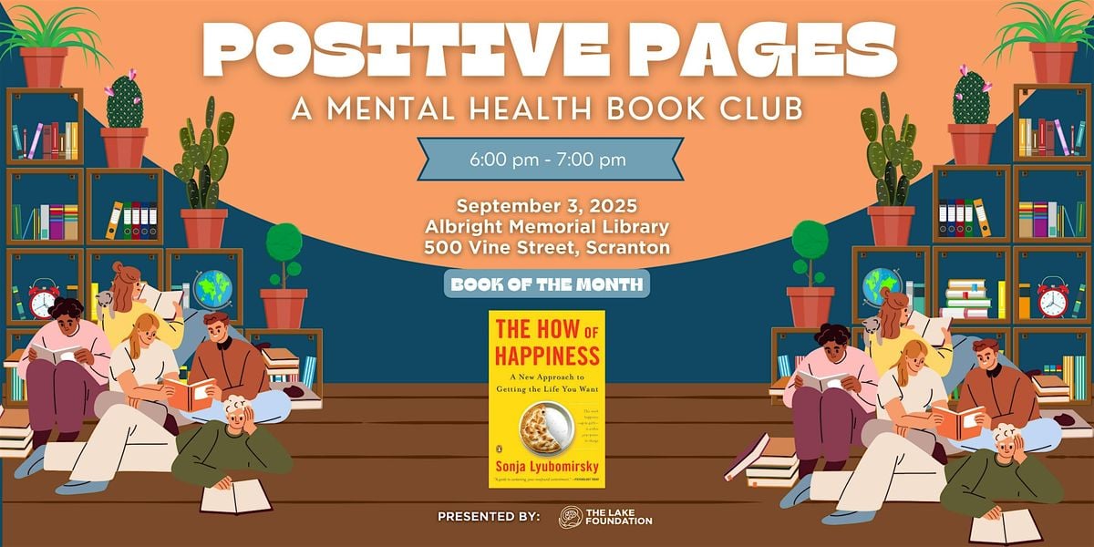 Positive Pages: A Mental Health Book Club, 3 September | Event in Scranton | AllEvents