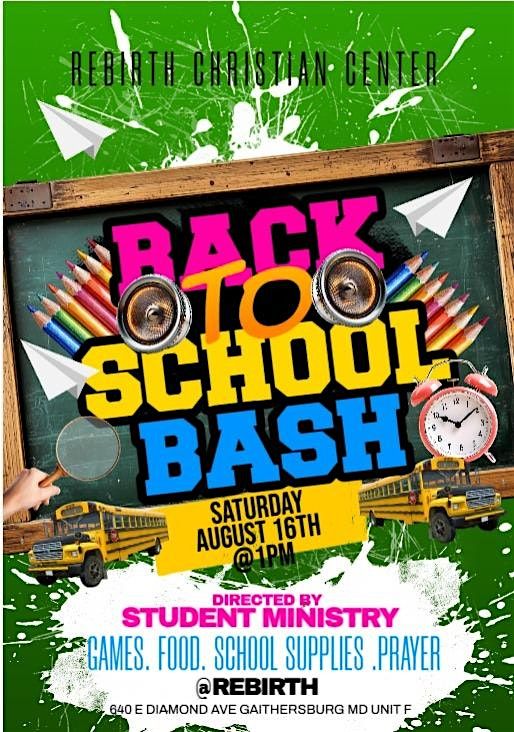 RCC Annual: Back to School Bash, 16 August | Event in Gaithersburg | AllEvents