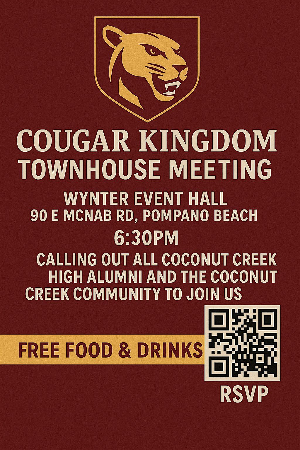 Cougar kingdom alumni booster club meeting | Event in Pompano Beach | AllEvents