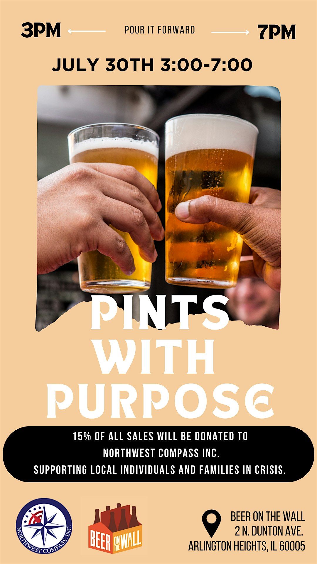 Pints With Purpose, 30 July | Event in Arlington Heights | AllEvents
