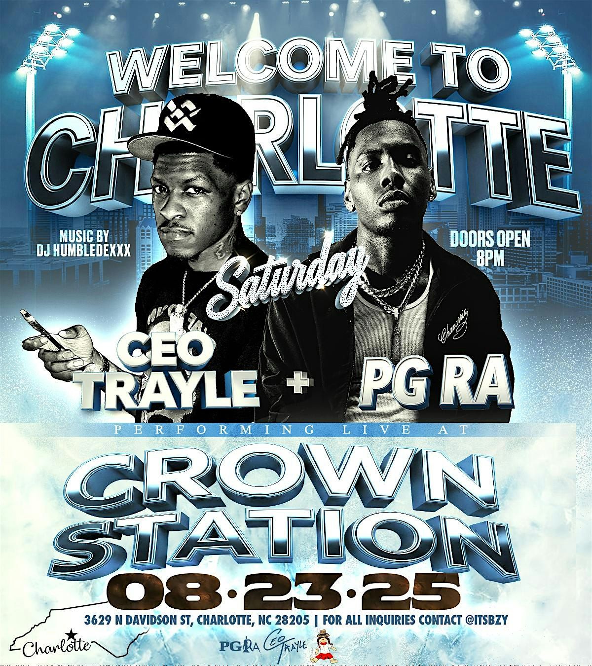 CEO TRAYLE +  PG RA LIVE IN CHARLOTTE, NC, 23 August | Event in Charlotte | AllEvents
