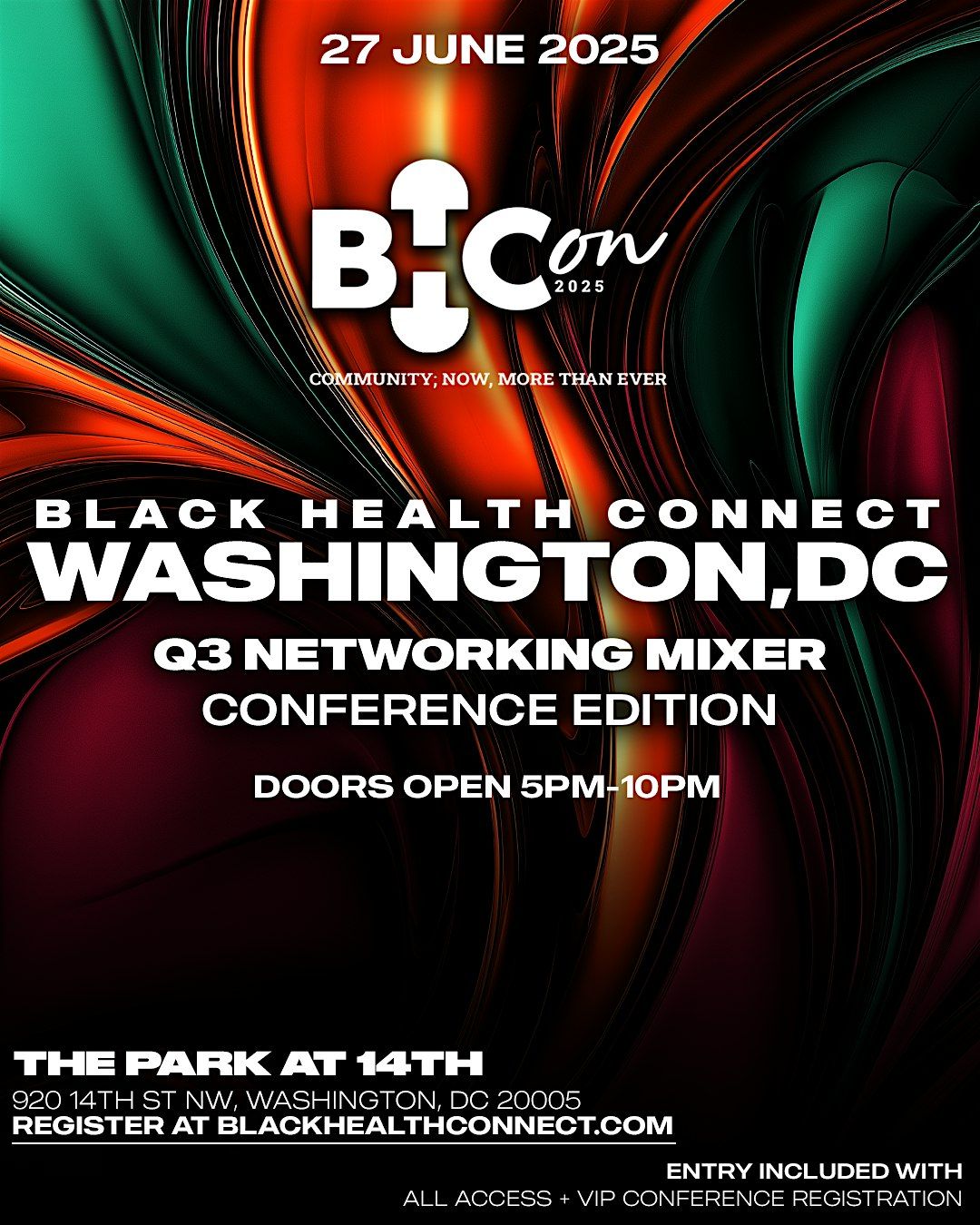 Black Health Connect: Washington, DC - Q3 2025 MIXER (BHC Con Edition), 27 June | Event in Washington | AllEvents