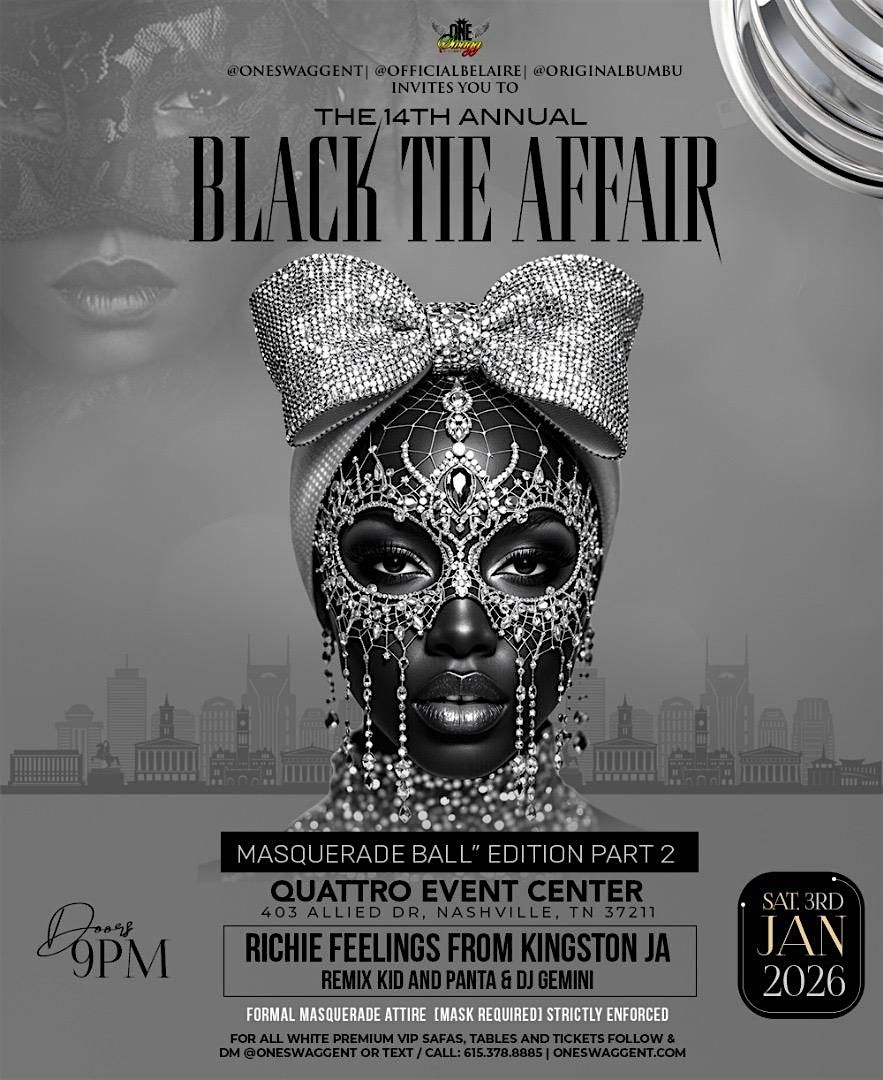 The 14th Annual Black Tie Affair [MasQuerade Edition], 3 January | Event in Nashville | AllEvents
