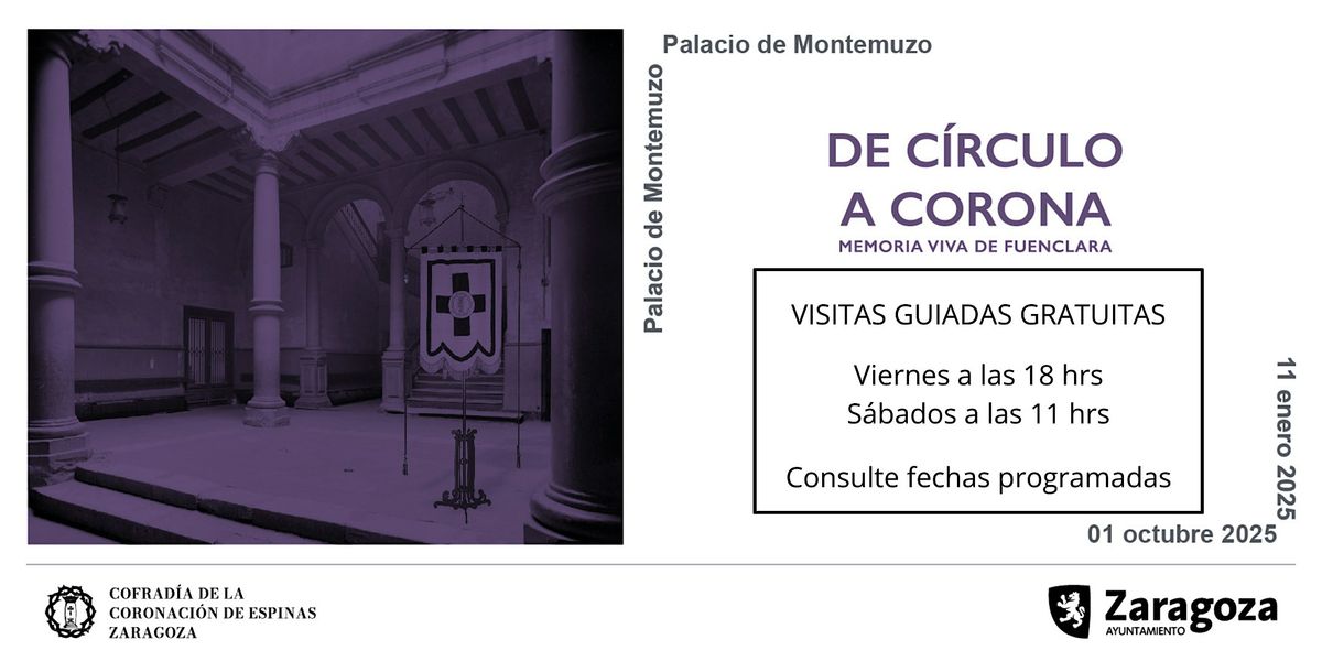 Visita De Círculo a Corona. Fuenclara en Sala Palacio de Montemuzo | Event in Zaragoza | AllEvents