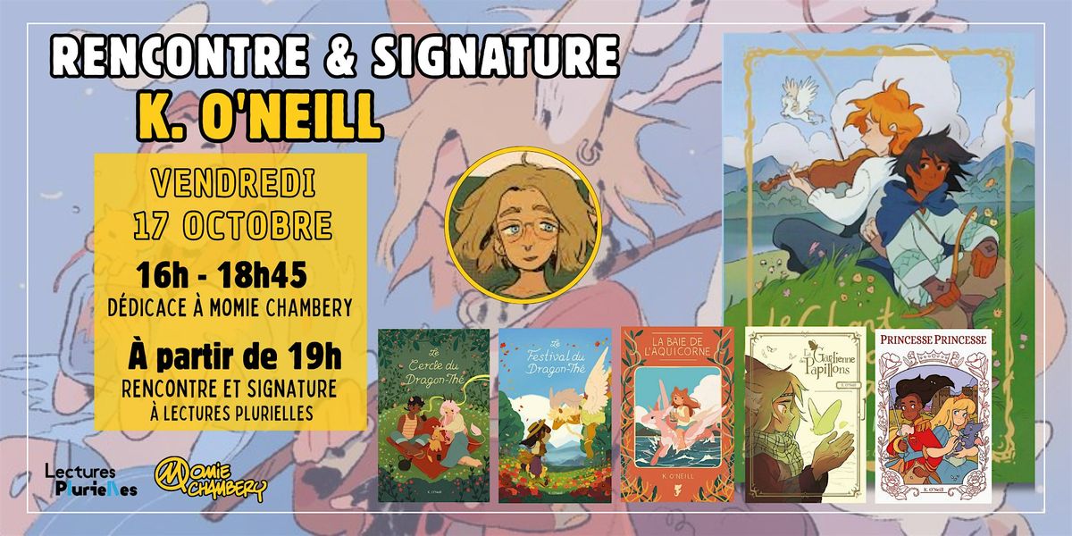 Rencontre et signature : K. O' Neill le 17 octobre | Event in Chambéry | AllEvents