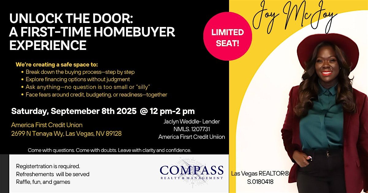 Unlock the Door: A Seminar for First-Time Homebuyers, 6 September | Event in Las Vegas | AllEvents