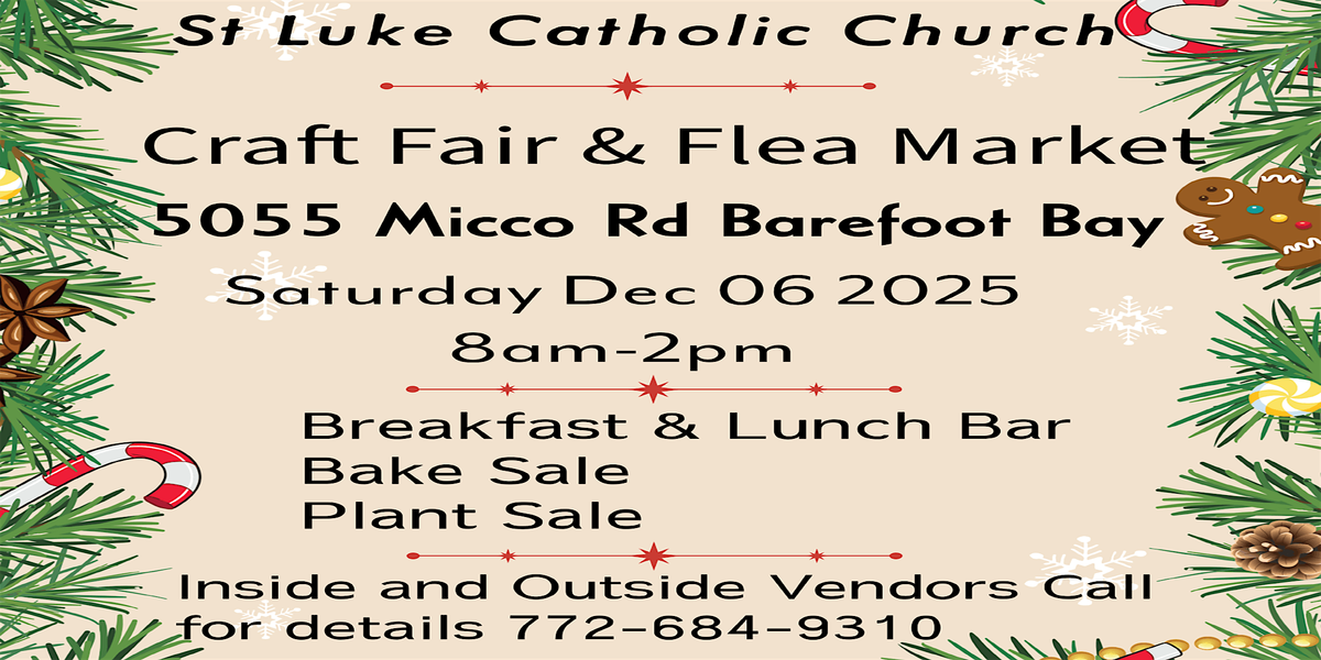 Craft Fair & Flea Market, 6 December | Event in Micco | AllEvents