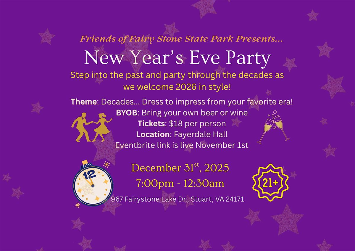 Friends of Fairy Stones New Years Eve Party