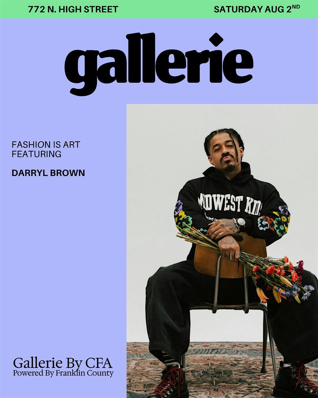 Gallerie Presents: Fashion is Art with Darryl Brown, 2 August | Event in Columbus | AllEvents