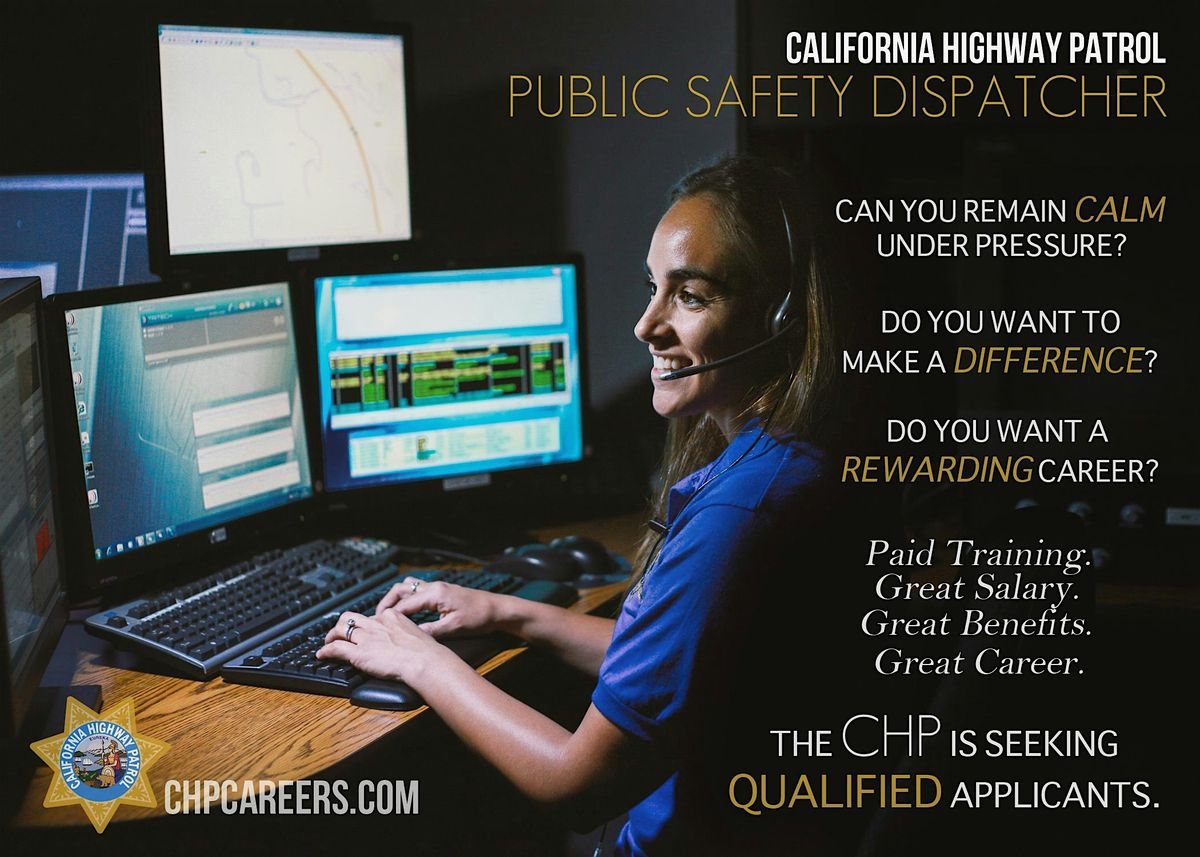 CHP Public Safety Dispatcher & Operator - Hiring NOW! (In Person Event), 11 August | Event in Vallejo