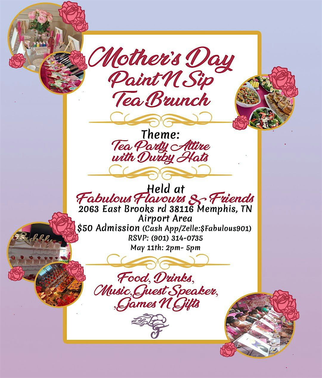 Mothers Day PAINT N SIP TEA BRUNCH, 11 May | Event in Memphis | AllEvents