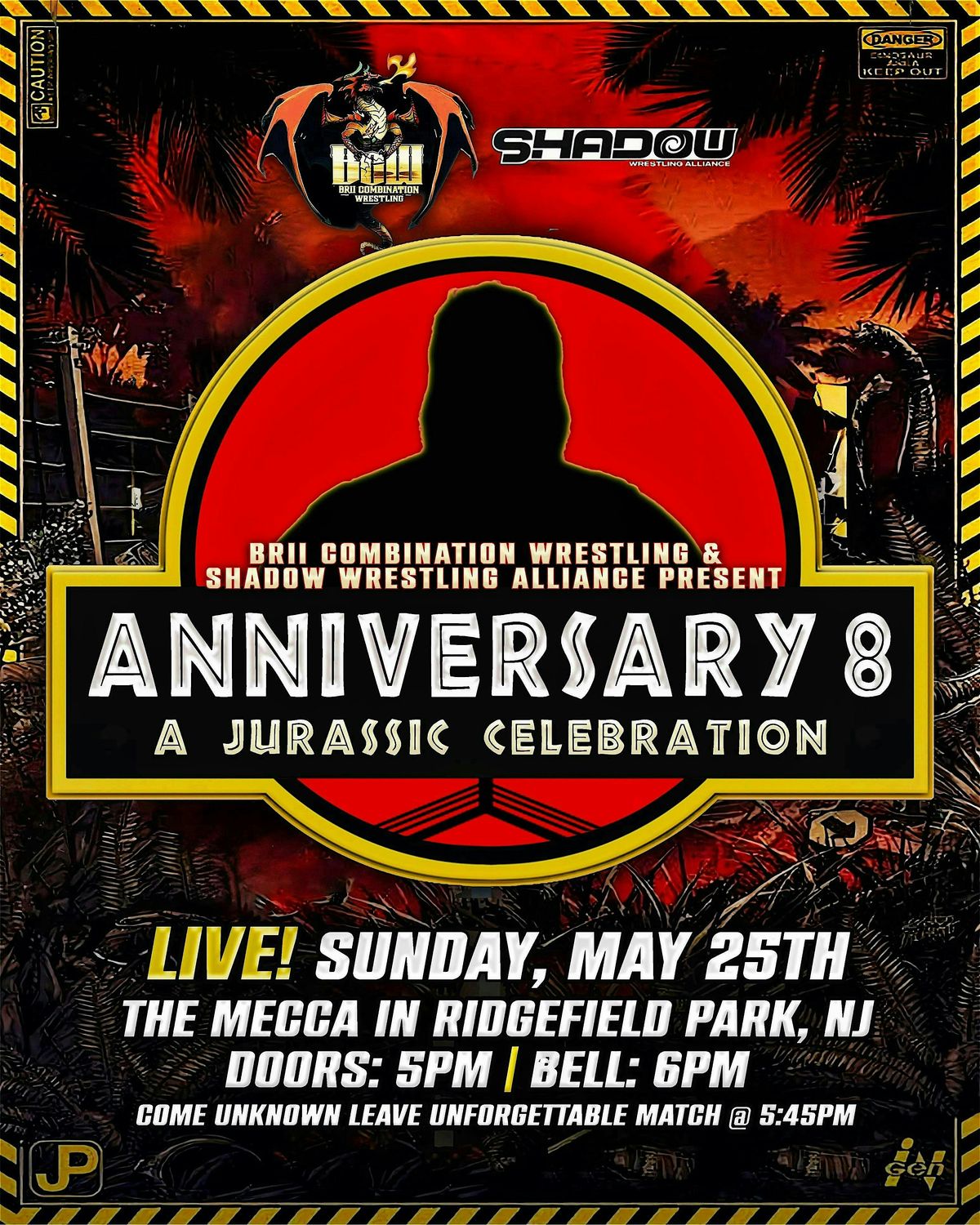 BCW & Shadow Wrestling  Present: Anniversary 8 A Jurassic Celebration, 25 May | Event in Ridgefield Park