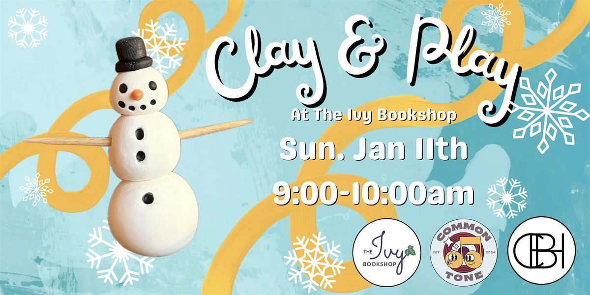 Clay & Play with Common Tone and Clay By Hillary, 11 January | Event in Baltimore | AllEvents